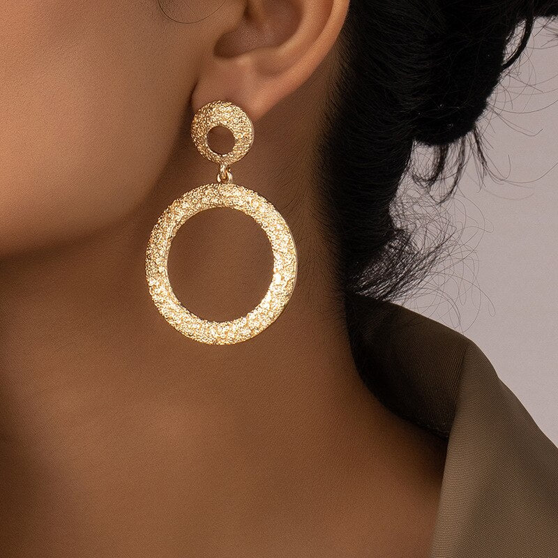 Oversize Geometric Large Hoop Earrings