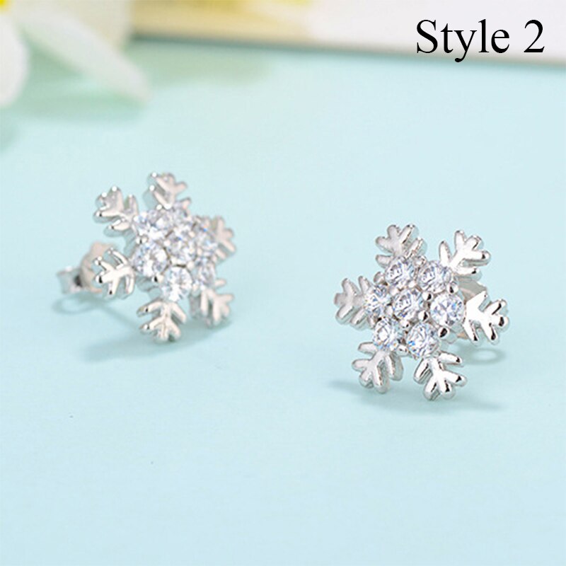 925 Sterling Silver with Zircon Stone Various Stud Earrings