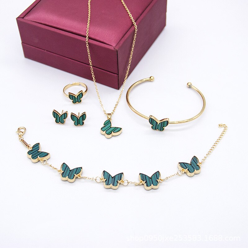 Buy Zeneme Gold-Plated Brass Gunmetal American Diamond Studded Necklace,  Earrings, Bracelet And Ring Jewellery Set For Girls And Women Online at  Best Prices in India - JioMart.