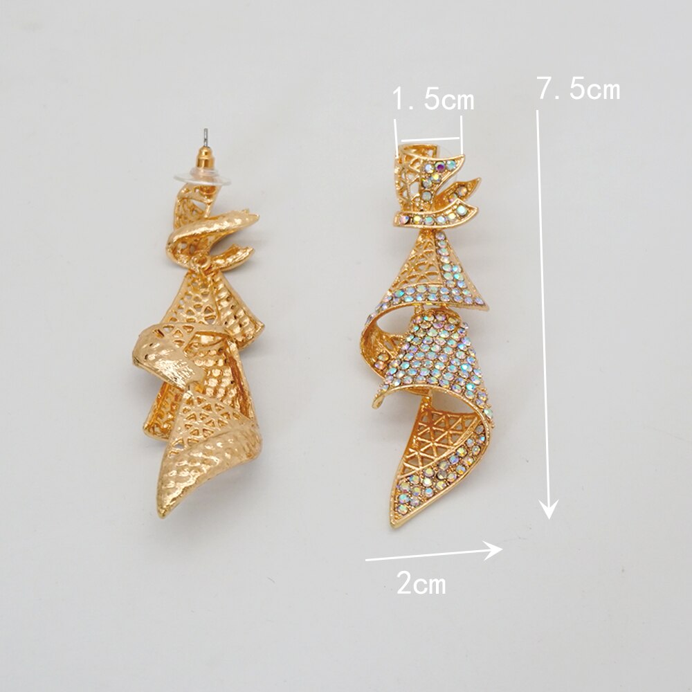 Luxury Rhinestone Crystal Long Tassel Earrings