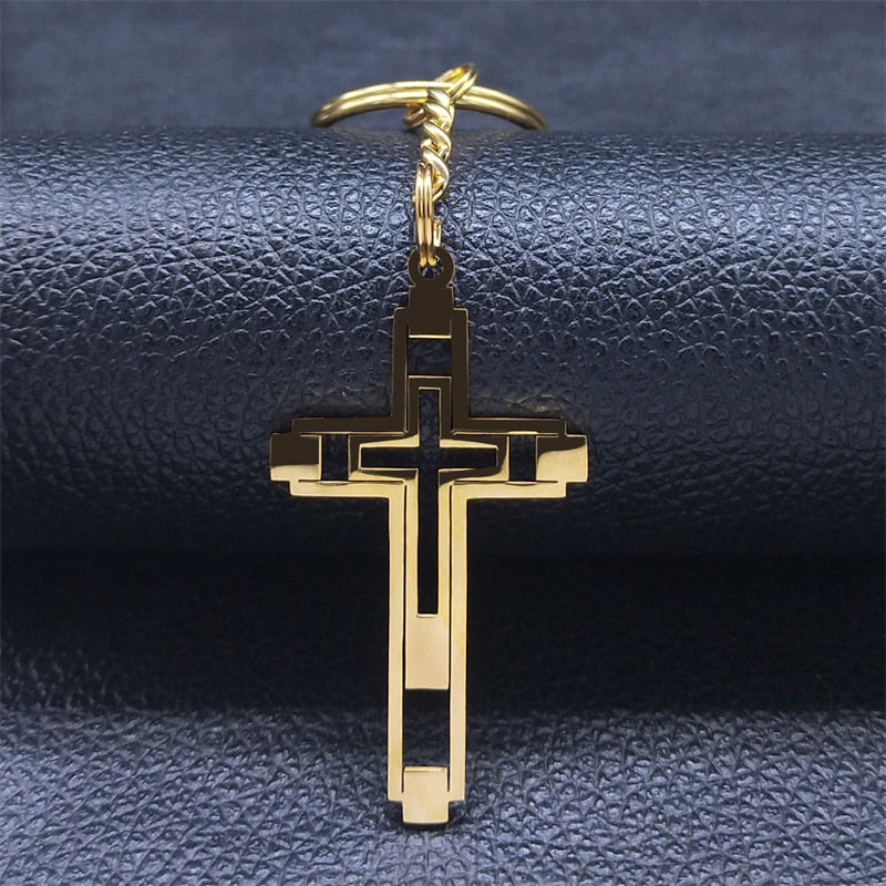 Cross Stainless Steel Necklace, Ring Various Colours