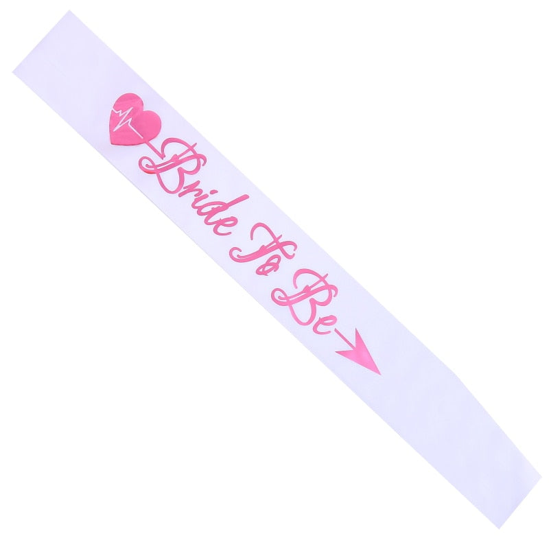 Bride to Be Satin Ribbon Sash with Diamond Ring Bachelorette  and Decoration Supplies