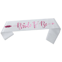 Bride to Be Satin Ribbon Sash with Diamond Ring Bachelorette  and Decoration Supplies