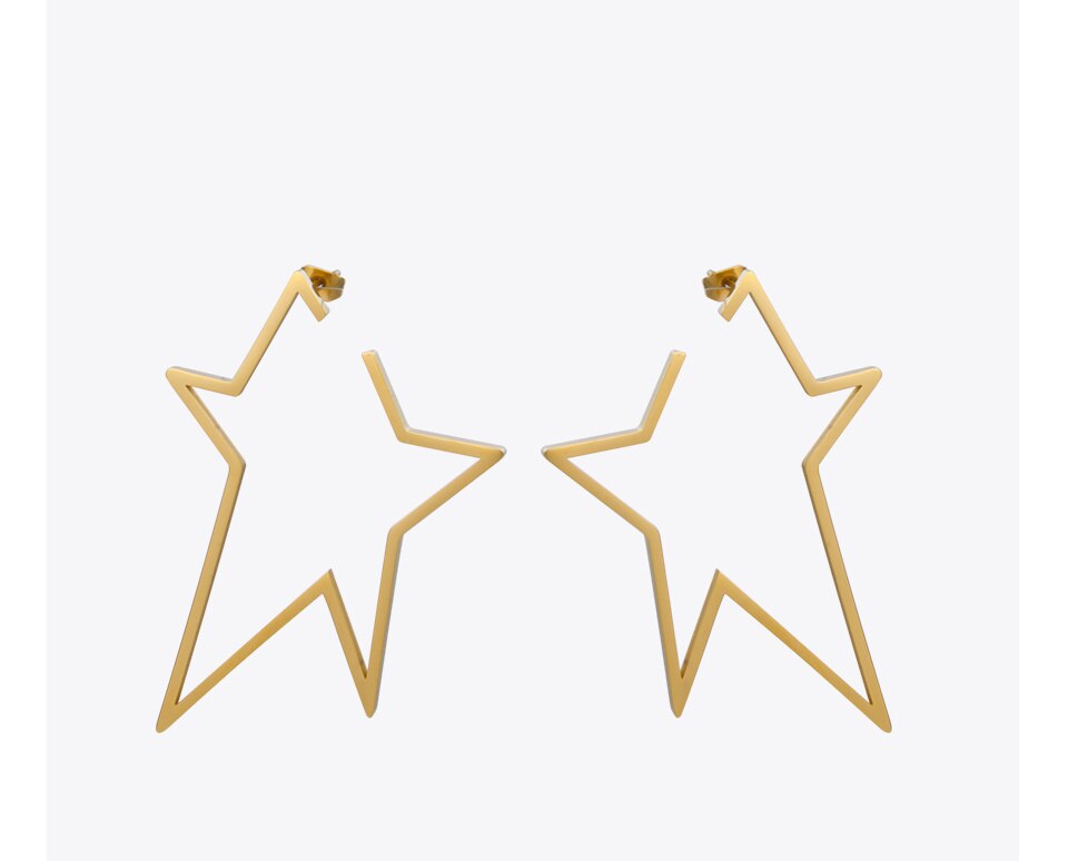 Big Star Earrings Long Drop Earrings