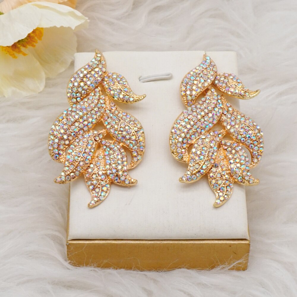 Luxury Rhinestone Crystal Long Tassel Earrings