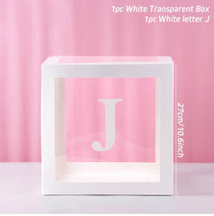 Transparent Name Box Wedding Balloon, Party Decoration, Birthday, Baby Shower