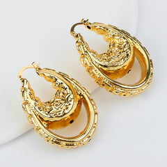 Large Hoop 18K Gold Plated Earring