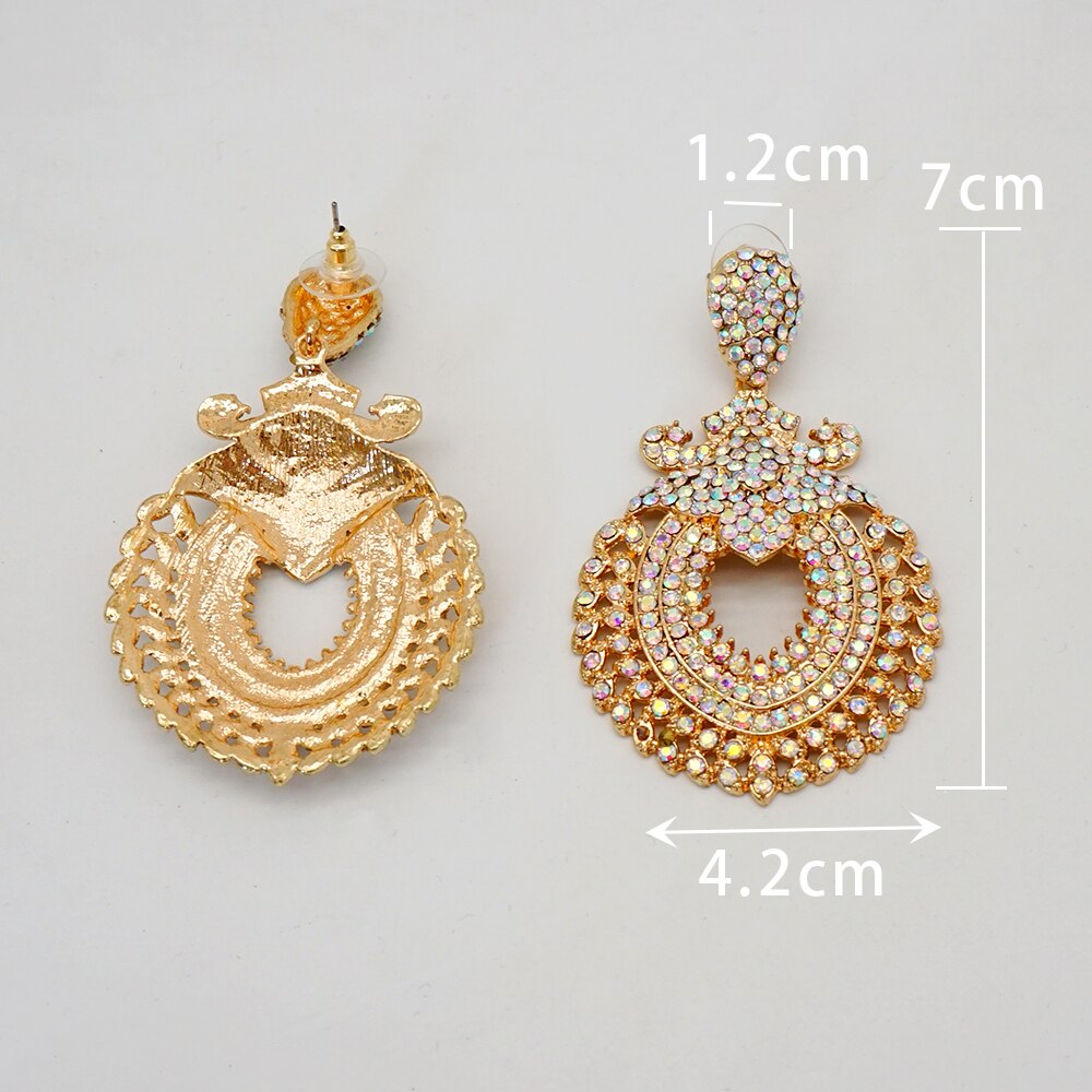 Luxury Rhinestone Crystal Long Tassel Earrings