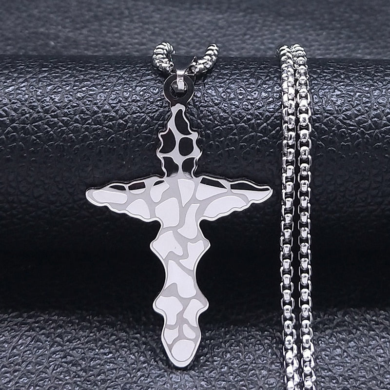 Cross Stainless Steel Necklace, Ring Various Colours