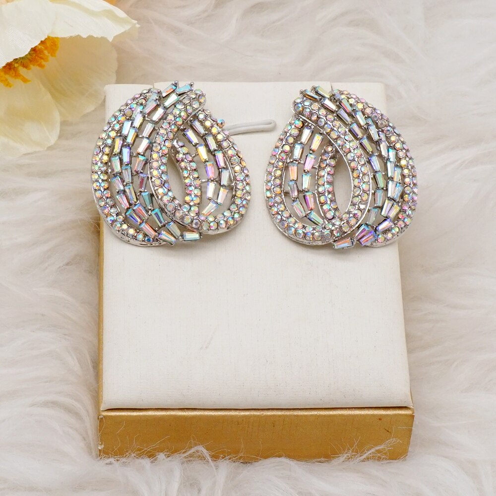 Luxury Rhinestone Crystal Long Tassel Earrings