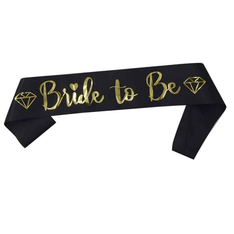 Bride to Be Satin Ribbon Sash with Diamond Ring Bachelorette  and Decoration Supplies