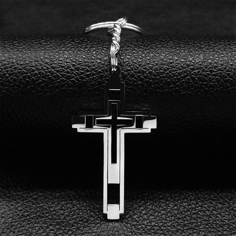 Cross Stainless Steel Necklace, Ring Various Colours