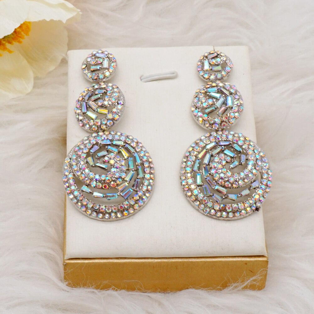 Luxury Rhinestone Crystal Long Tassel Earrings