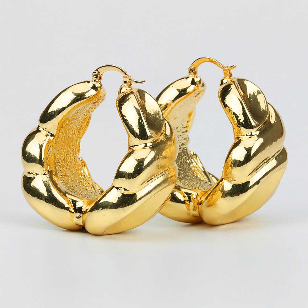 Large Hoop 18K Gold Plated Earring