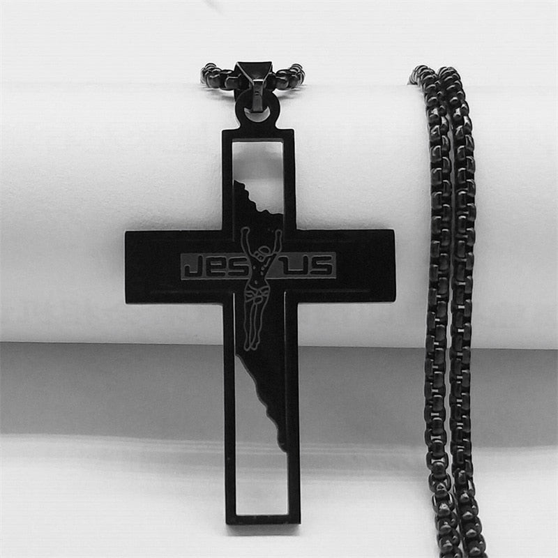 Cross Stainless Steel Necklace, Ring Various Colours