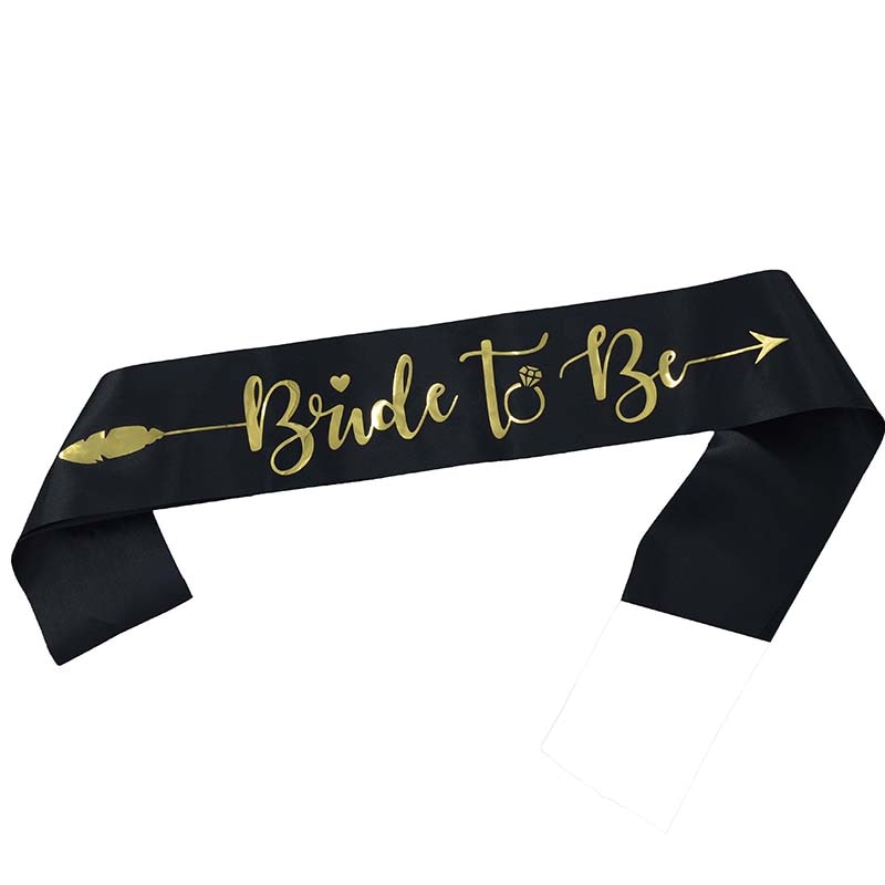 Bride to Be Satin Ribbon Sash with Diamond Ring Bachelorette  and Decoration Supplies