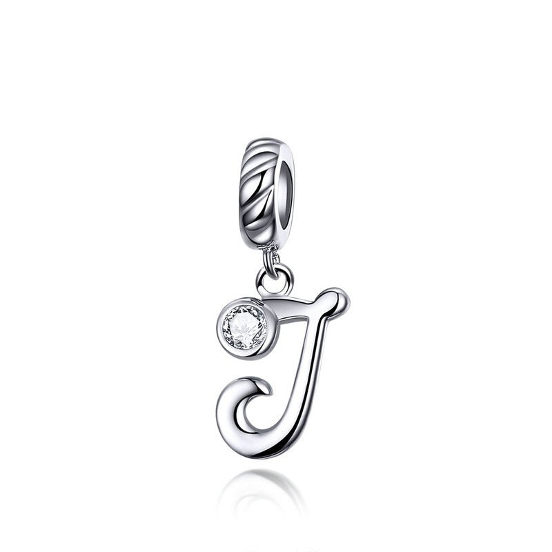 CINKOLA 925 sterling Silver Letter Charms A-Z Alphabet Beads with