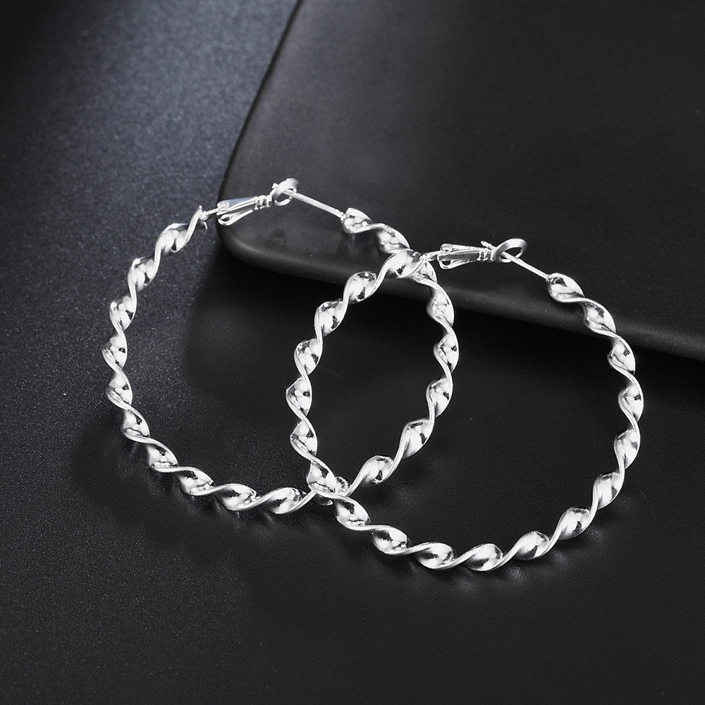 Sterling Silver 925 Hoop Earrings