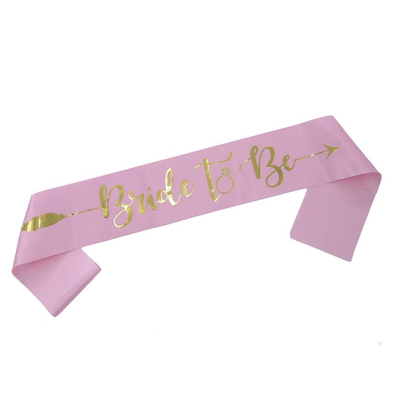 Bride to Be Satin Ribbon Sash with Diamond Ring Bachelorette  and Decoration Supplies