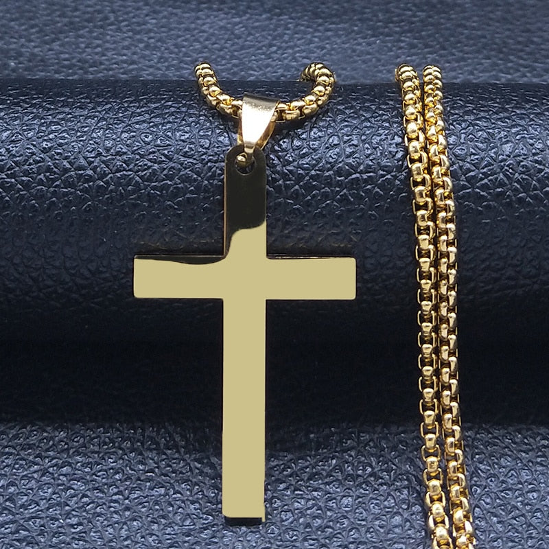 Cross Stainless Steel Necklace, Ring Various Colours