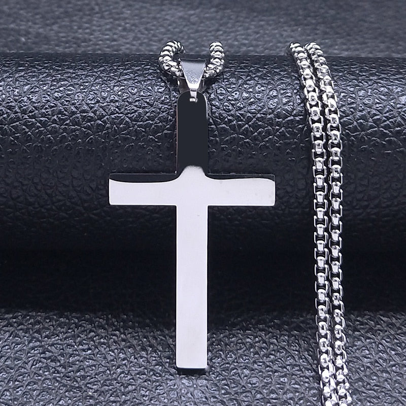 Cross Stainless Steel Necklace, Ring Various Colours