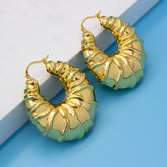 Hoop Dubai Style Gold Plated Big Earrings