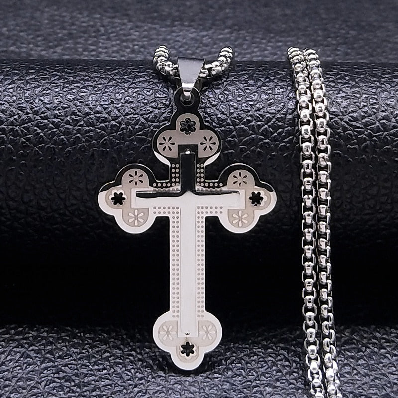 Cross Stainless Steel Necklace, Ring Various Colours