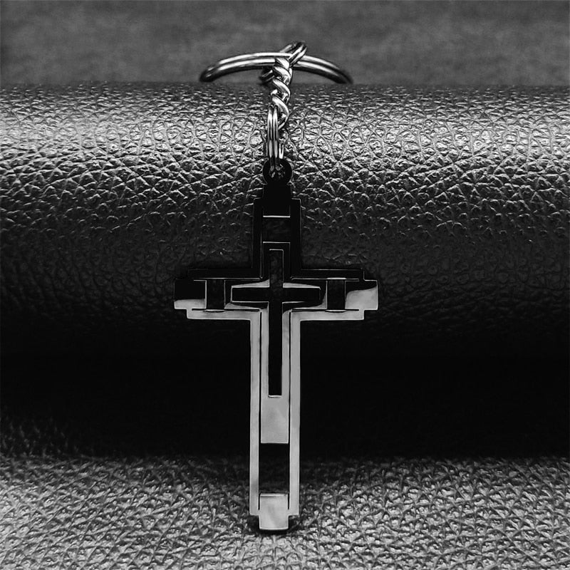 Cross Stainless Steel Necklace, Ring Various Colours