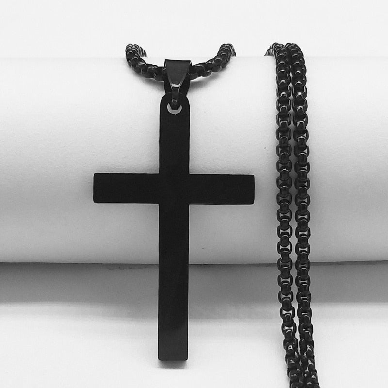 Cross Stainless Steel Necklace, Ring Various Colours