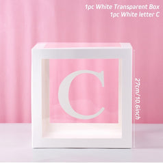 Transparent Name Box Wedding Balloon, Party Decoration, Birthday, Baby Shower