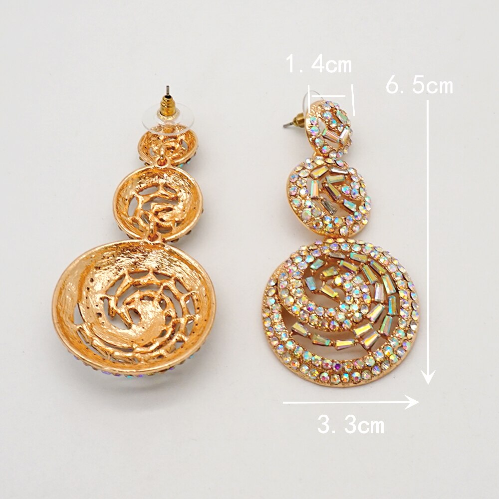 Luxury Rhinestone Crystal Long Tassel Earrings