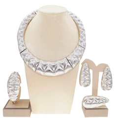 Luxury Brazil High Quality Gold Plated Jewellery Set Necklace Earrings Ring Bracelet